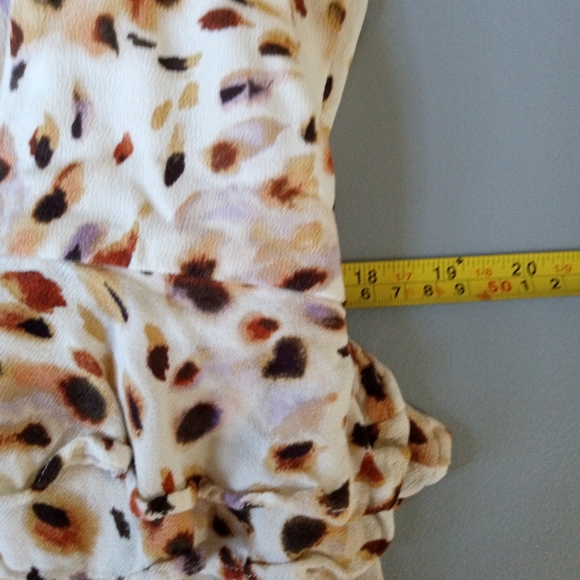 Sofia Vergara Dress XL Maxi Spotted Blousen Style Queen Anne Neckline  Travel - Picture 11 of 14